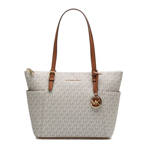 Michael Kors Vanilla/Acorn Ladies Jet Set East West